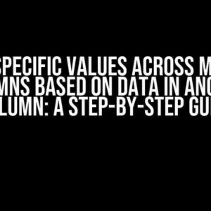 Count specific values across multiple columns based on data in another column: A Step-by-Step Guide