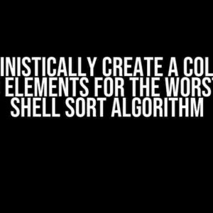 Deterministically Create a Collection with 100 Elements for the Worst Case of Shell Sort Algorithm